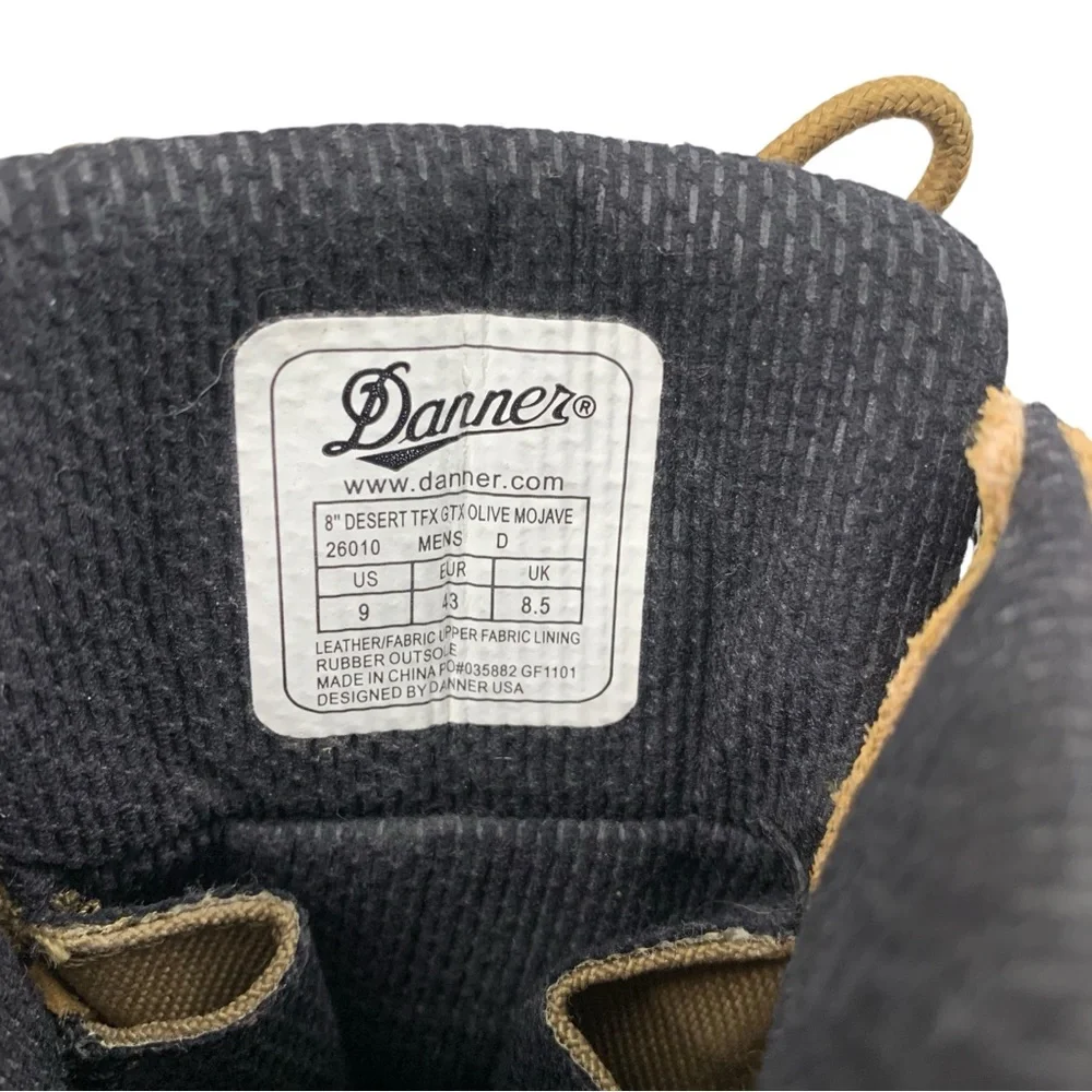 DANNER Tan Combat TFX Leather & Fabric Tactical Boots‎ – Men’s 9 D